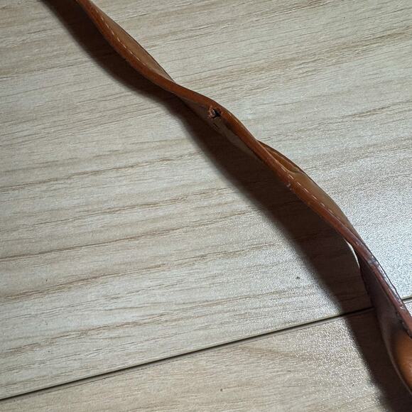 Y2K THE LIMITED Patent Leather Shoulder Bag | Caramel Brown Baguette Purse - Picture 3 of 11